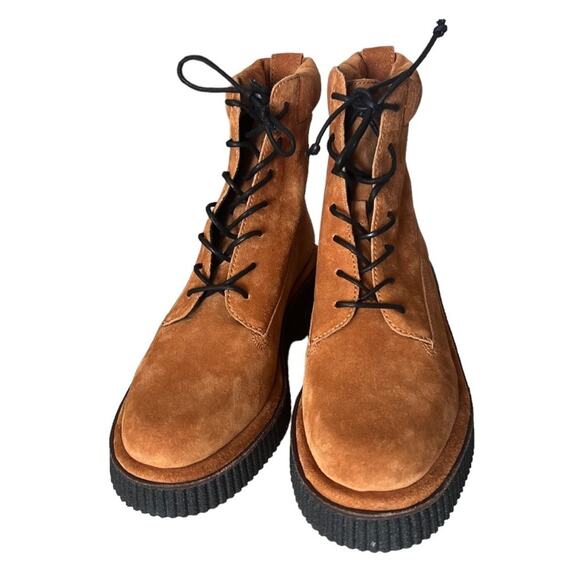 Rag & Bone Sloane Suede Platform Lace Up Combat Boots Size 41 - Picture 4 of 16